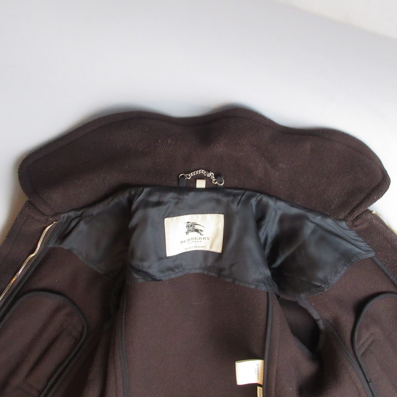 Burberry London Brown Wool Coat