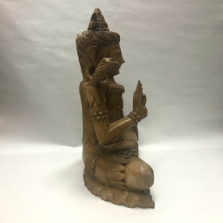 Carved Wood Shiva Statue