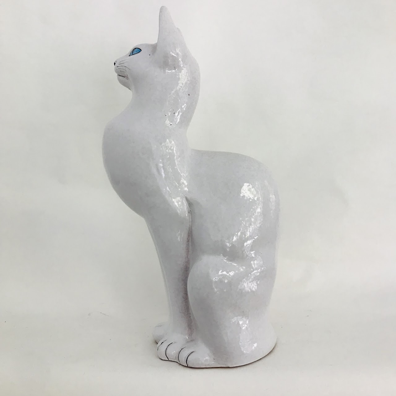 Large Ceramic Italian Cat Statue