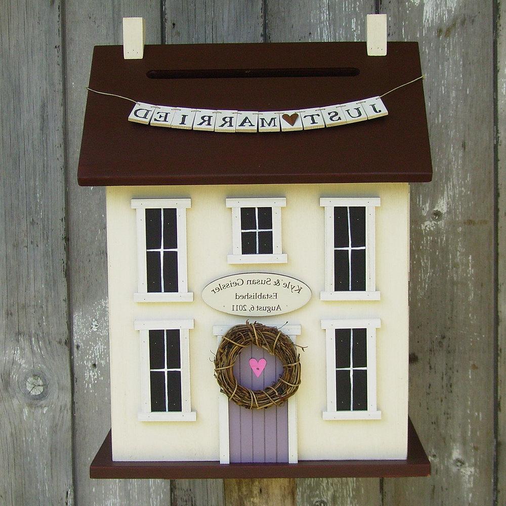 Original -Wedding Card Box Birdhouse Personalized - Choose your Colors.