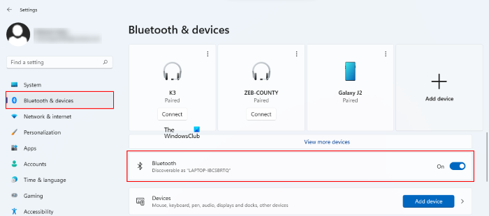 BluetoothをオンにしてWindows11をオフにする