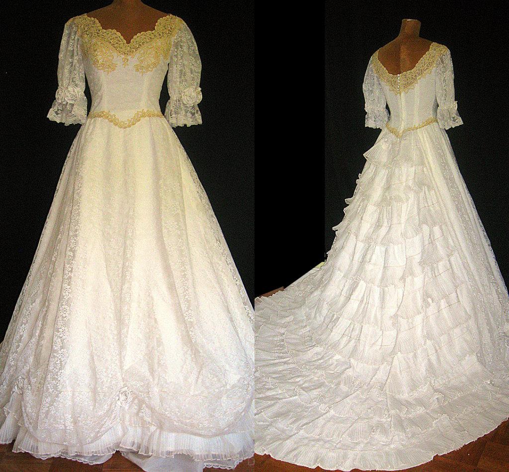 lace wedding gown sz4