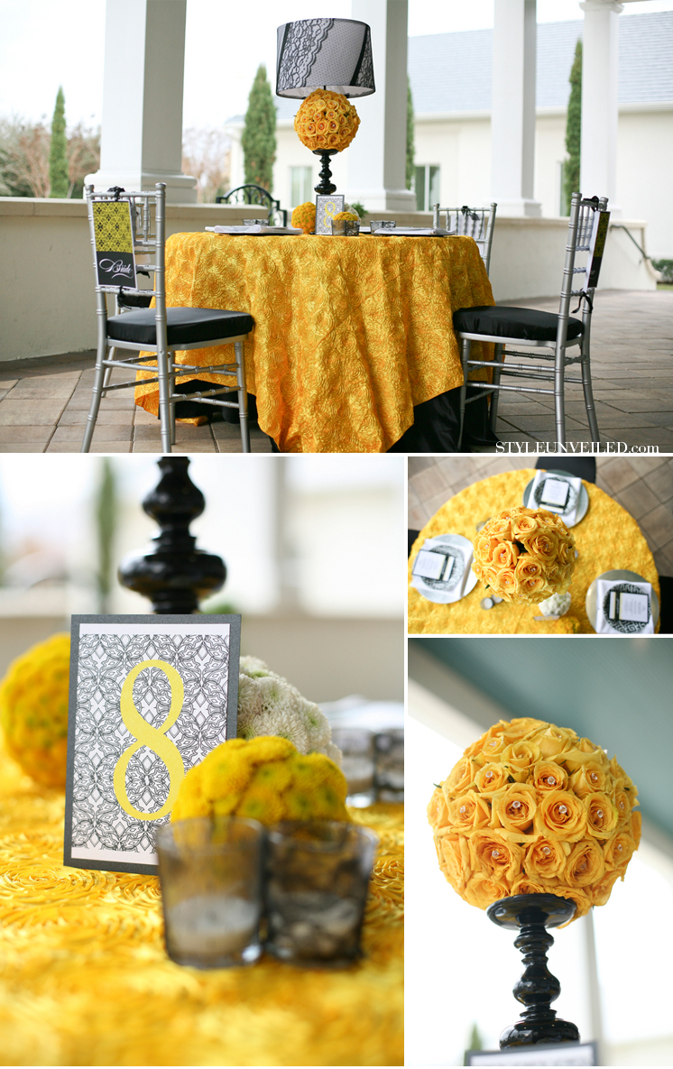 Black and Yellow Wedding Theme