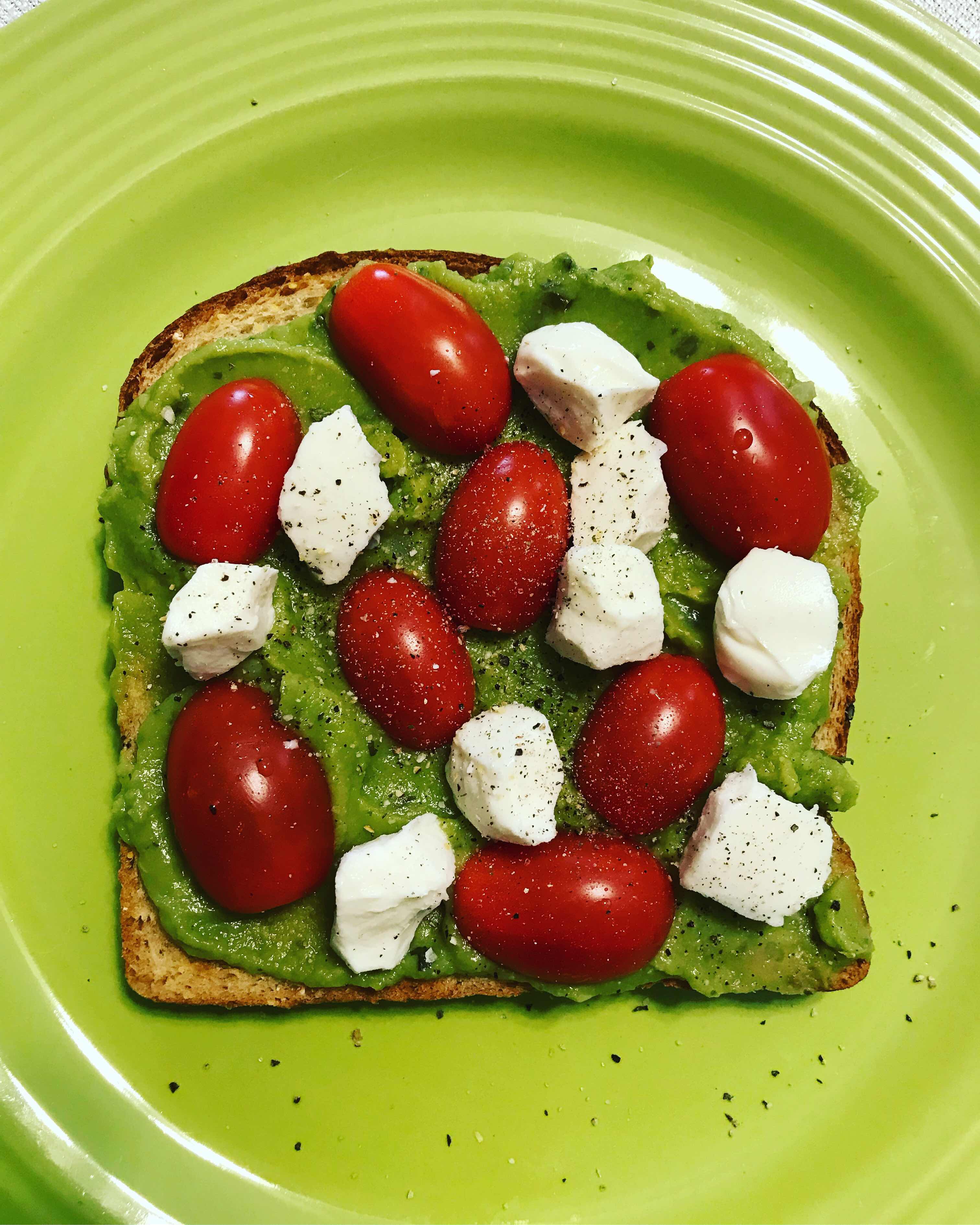 Avocado, Tomato &amp; Fresh Mozzarella Toast