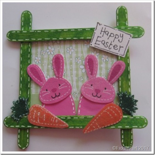 Popstickle Stick Easter Bunny Picture Frame