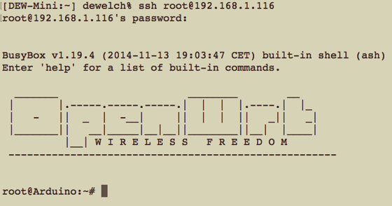 Arduino ssh 1