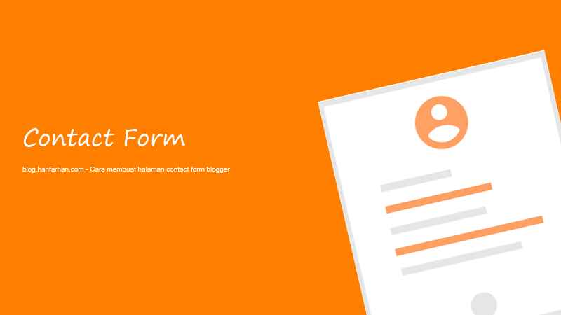 Cara membuat Halaman Contact Form untuk Blog