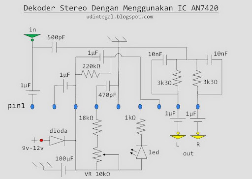 SKEMA DECODER STEREO IC AN7420 ^__^ Gado Gado Tegal