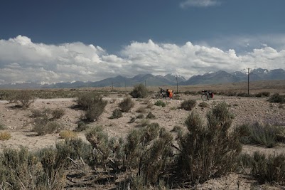 Blick auf die Viertausender des Tian Shan