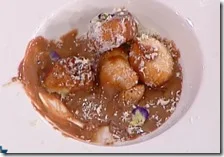 Frittelle di fugassa e crema alle nocciole