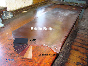 Finest Quality Traditional English pit tanned bridle butt 5