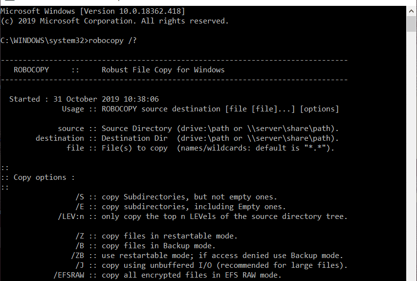 Ajouter une interface utilisateur graphique (GUI) à Microsoft Robocopy