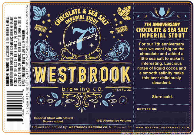 Westbrook Brewing 7th Anniversary Chocolate & Sea Salt Imperial Stout