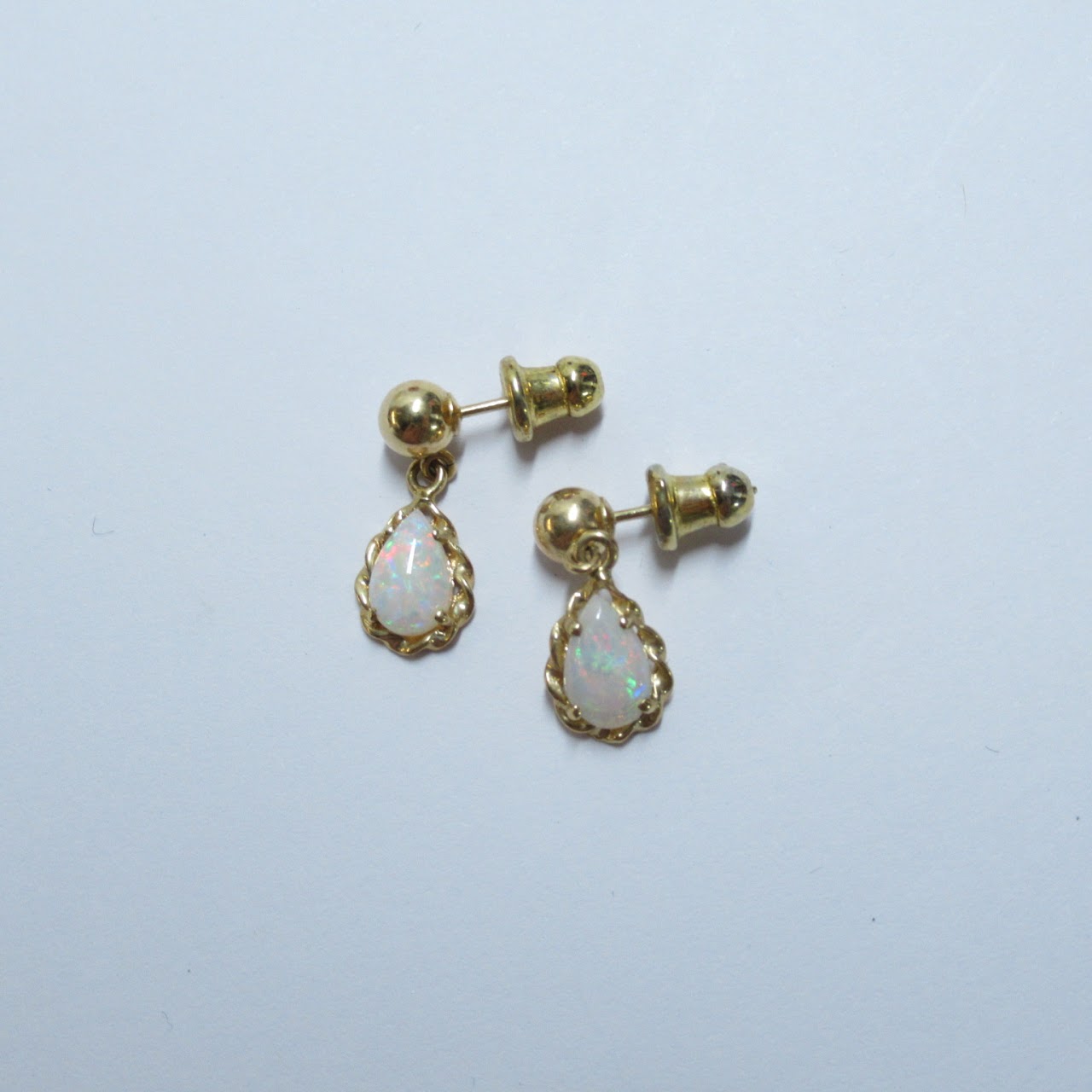 14K Gold and Opal Earrings