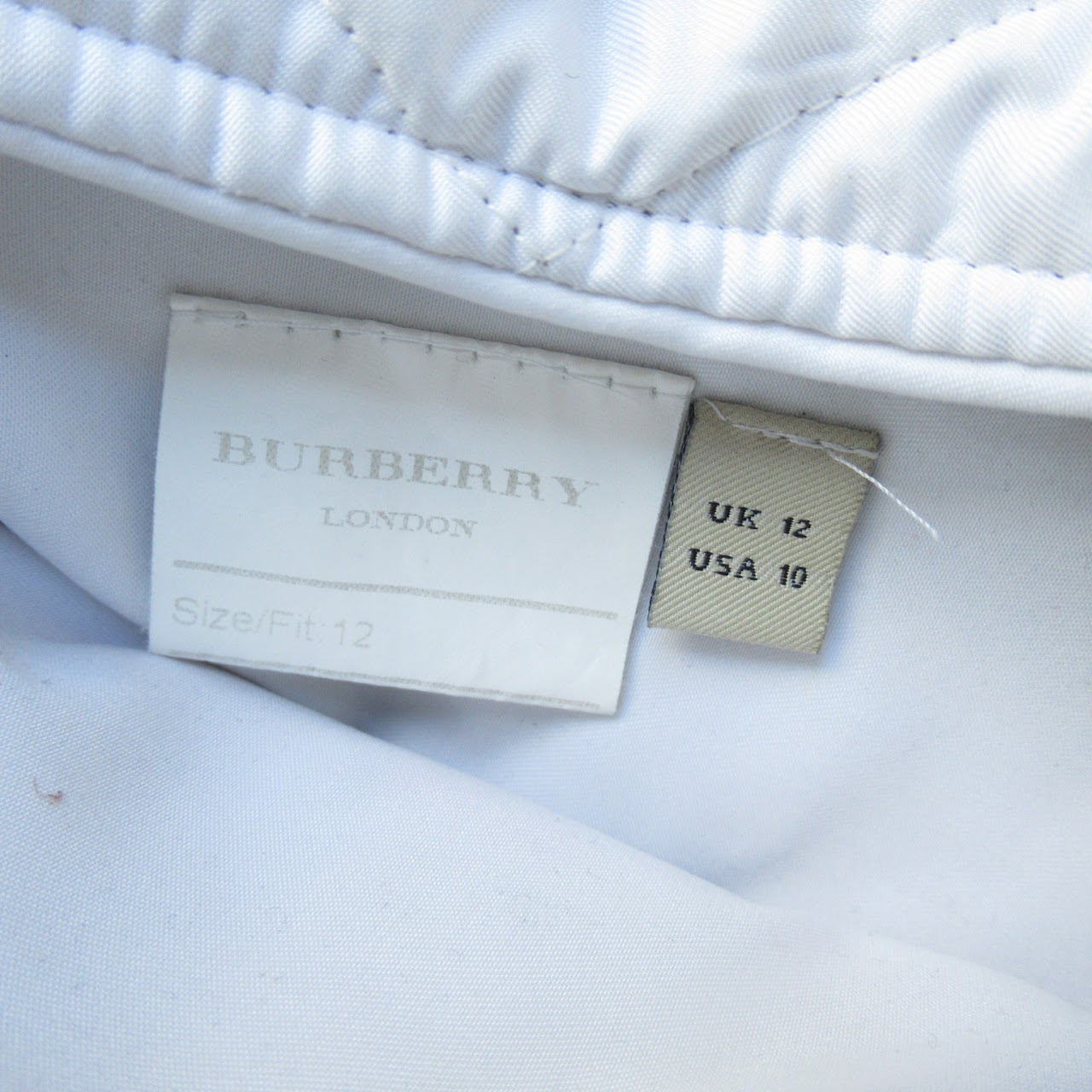 Burberry White Quilted Coat