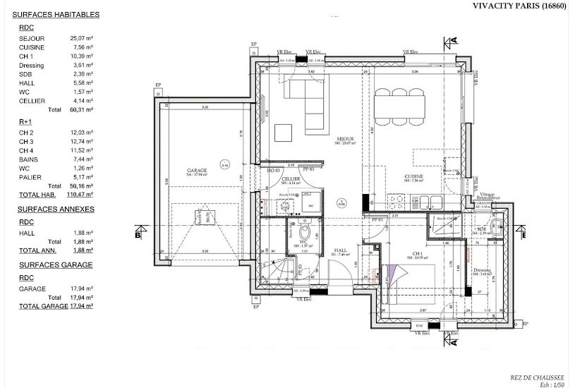  Vente Terrain + Maison - Terrain : 618m² - Maison : 110m² à Saint-Germain (10120) 