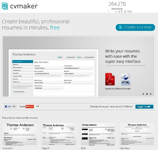Cree Hojas de Vida Profesionales con CV Maker Cree Hojas de Vida Profesionales con CV Maker
