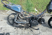 Sebuah Motor Terbakar Habis Di Rembon Beruntung Korbannya Hanya Mengalami Luka Bakar Ringan »»»»
