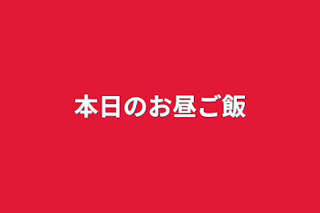 本日のお昼ご飯