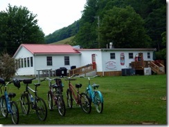 Ice cream break at Creeper Trail Cafe