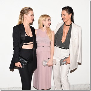 January Jones, Emma Roberts, Alessandra Ambrosio, (wearing Bottega Veneta)