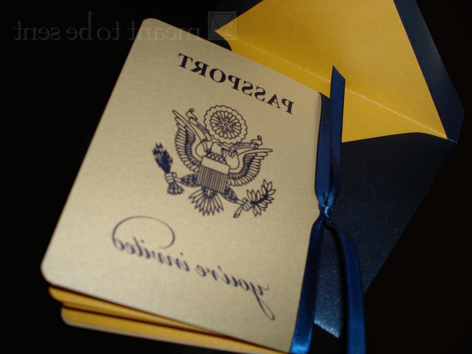 passport wedding invitation