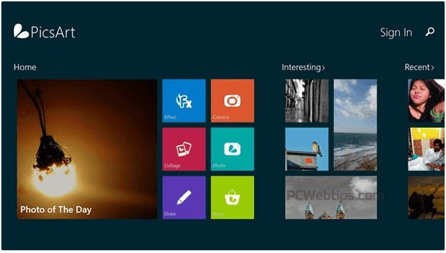 PicsArt descargar windows 8