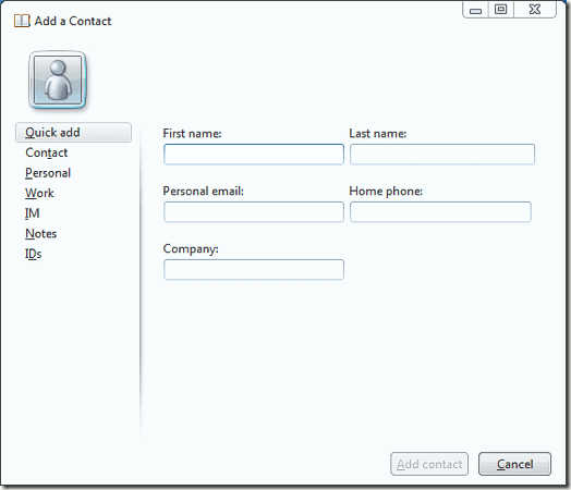 Agregar rápidamente un contacto a Windows Live Mail