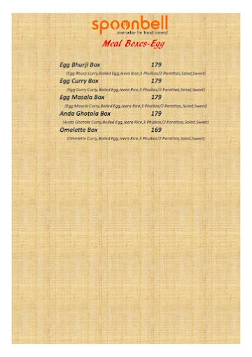 Spoonbell menu 