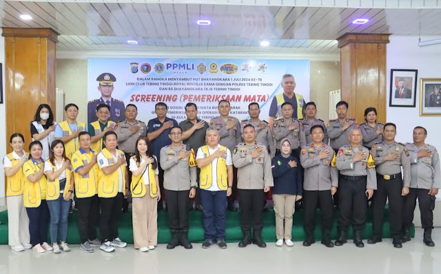 Polres Tebing Tinggi Gandeng Lion Club Tebing Tinggi Royal Dan RS Bhayangkara Adakan Bakti Sosial