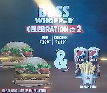 Burger King menu 