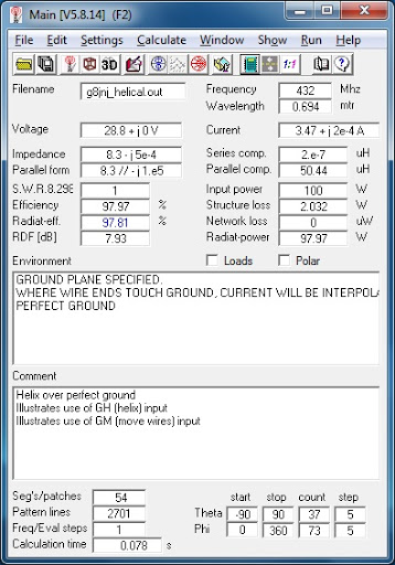 4nec2 Model Calculation