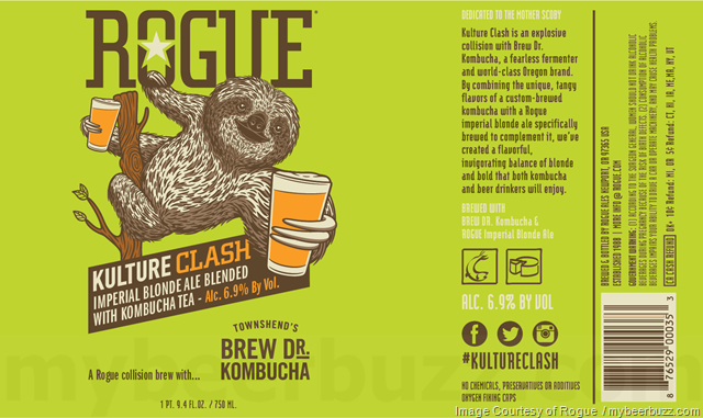 Rogue Adding Kulture Clash Imperial Blonde w/Kombucha Tea (April 2018)