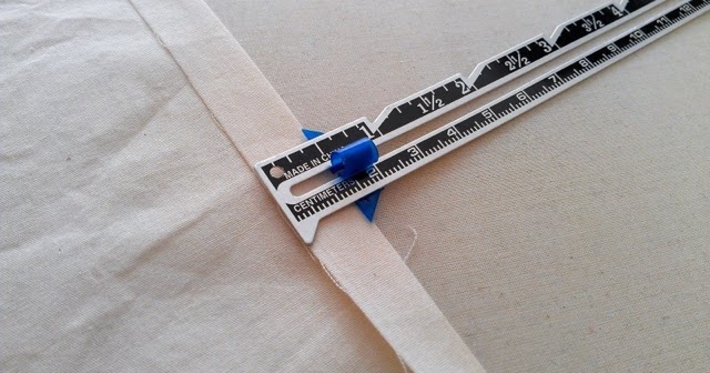 Use a seam gauge to mark your sewing lines