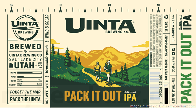 Uinta Adding Pack It Out Unfiltered IPA Cans