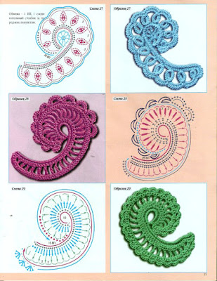 завитки ирландского кружева крючком