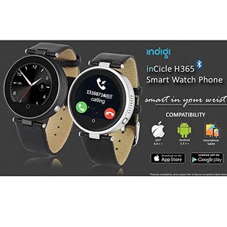 Indigi Smart Watch Bluetooth 4.0 Space Gray Metal Case SIRI Heart Rate Monitor For iPhone 6s Galaxy S6 Edge HOT GIFT!