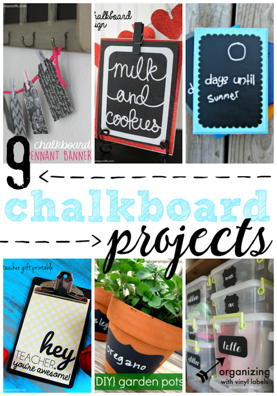 9 Chalkboard Projects at GingerSnapCrafts.com