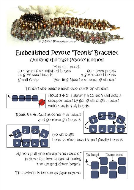 Bead Mavens: Fast Peyote 'Tennis' Bracelet