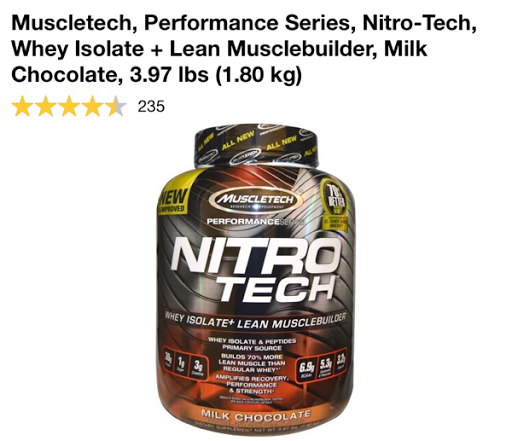 المكمل الغذائي نيترو تك المطور من اي هيرب Muscletech, Performance Series, Nitro-Tech, Whey Isolate + Lean Musclebuilder 