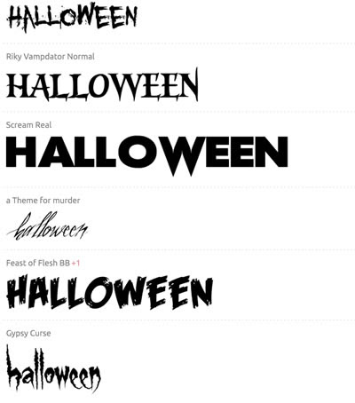 Halloween Fonts