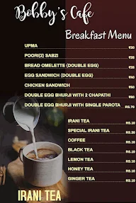 Bobby's Cafe menu 2