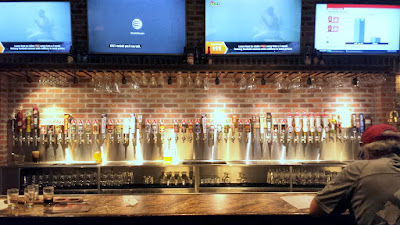 The tap handles during the Avery Tap Takeover at World of Beer, Lodo