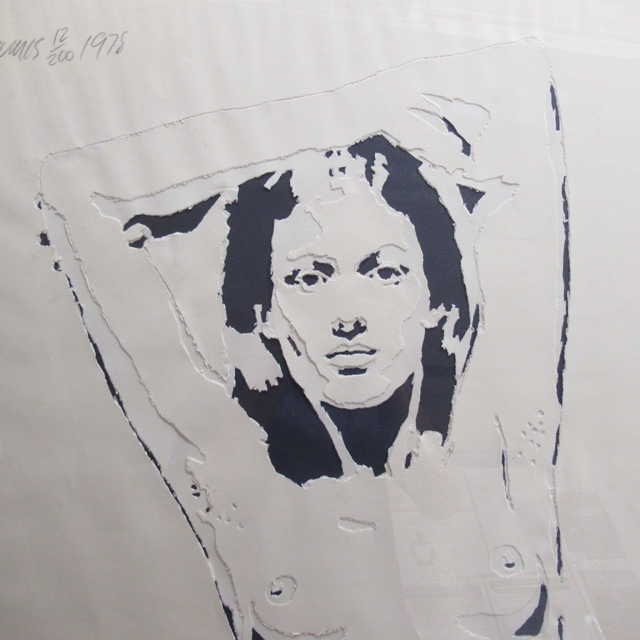 Signed Cut Paper Portrait 1978