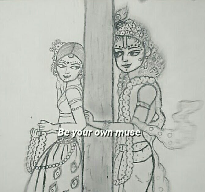 Radha Krishna Drawing Pencil Sketch Colorful Realistic Art anime radha  and krishna HD phone wallpaper  Pxfuel