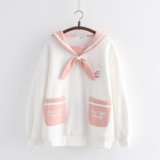 Title 3, Japanese College Style Milk Tea Rabbit Sailor C...