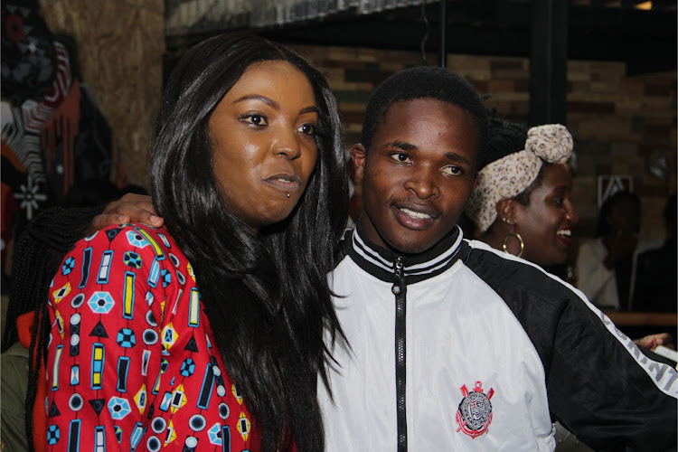 Conrad with Adelle Onyango