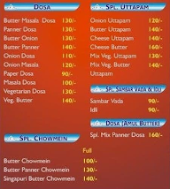 Amaranth Dosa Corner menu 1