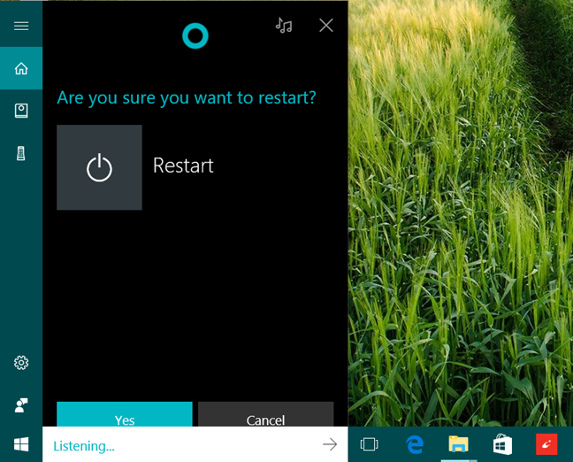 Cortana、Windows 10