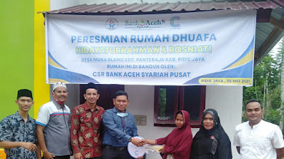 Lagi, Bank Aceh Bangun Rumah Dhuafa 